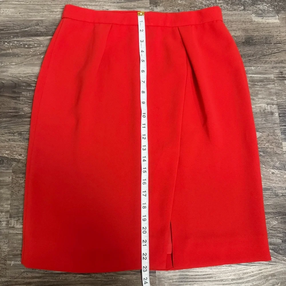 J. Crew Women’s Red Orange Front-Slit Skirt Size 6